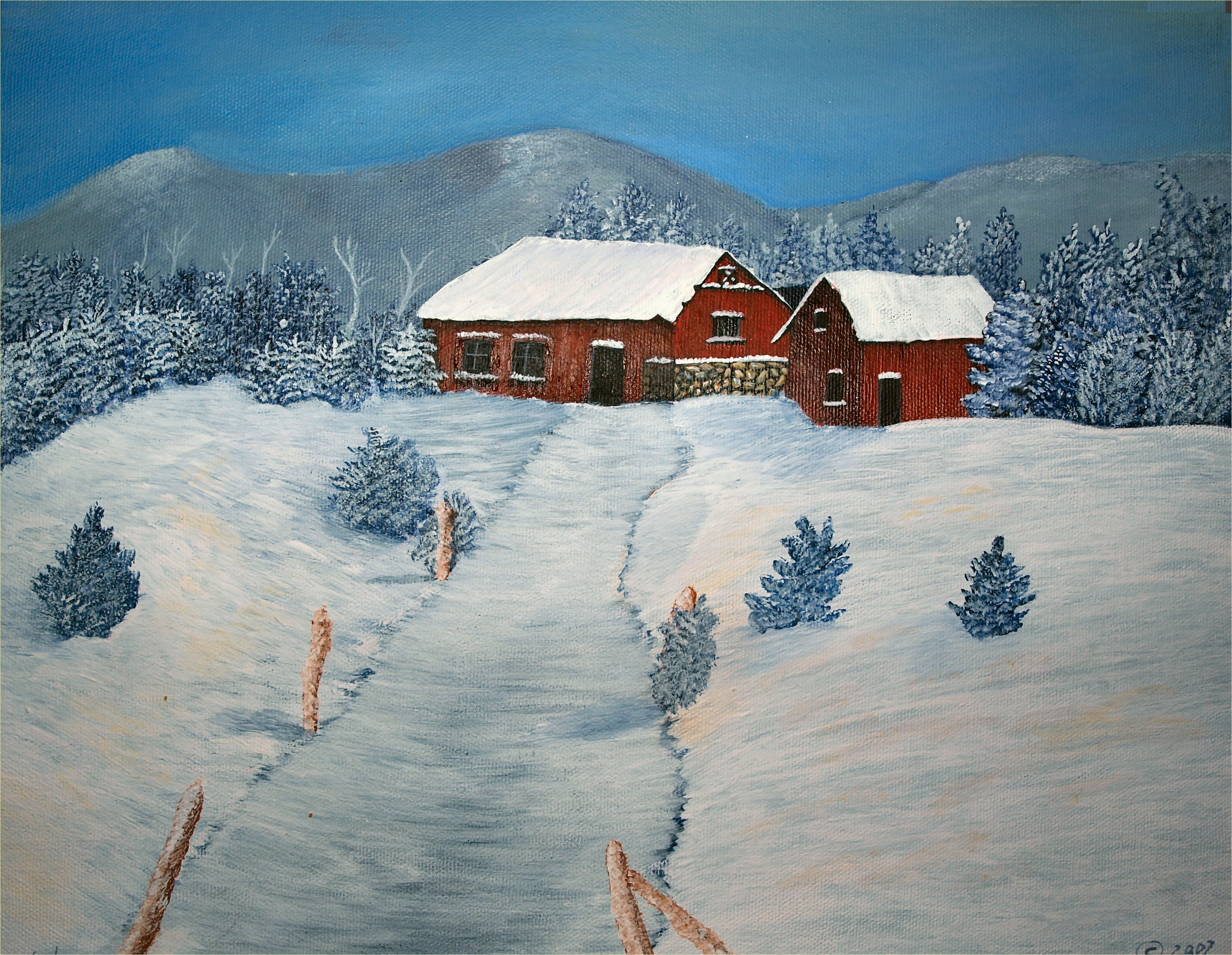 Winter Barn
